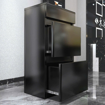 Tủ cạnh gương tiệm tóc INOX siêu bền